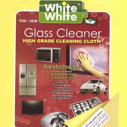 تصویر  دستمال میکروفایبر جادویی شیشه 45*30 وایت اند وایت White And White Microfiber