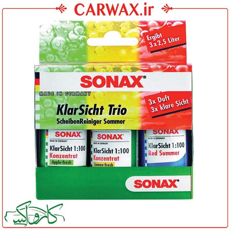 تصویر  پک شیشه شوی غلیظ 3 عددی سوناکس Sonax Clear Glass Pack