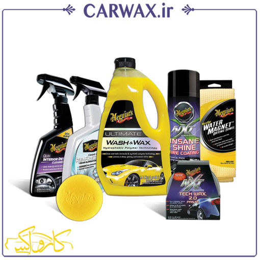 پکیج محصولات جرمگیر، تمیز کننده وبراق کننده خودرو مگوایرز Meguiars Interior & Exterior Car Car